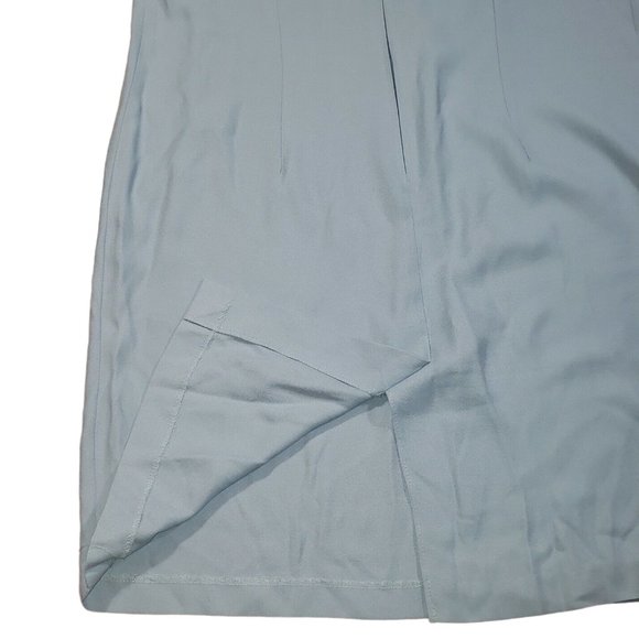 VTG 80s ED Michaels Sleeveless Dress w/Coat 2pc Set Periwinkle Blue Made USA - Picture 10 of 12